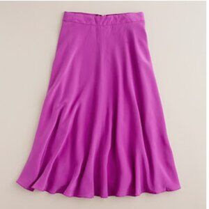 J. Crew Liquid Silk Skirt in Bright Dahlia